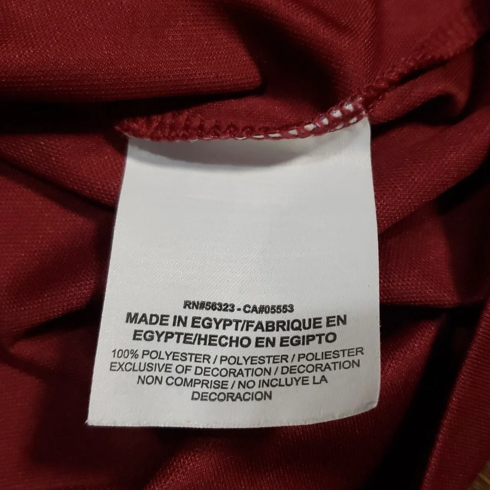 Nike Dri-FIT Red and White Top
